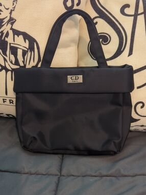 Christian Dior (CD Paris) Black Nylon Tote Micro Bag